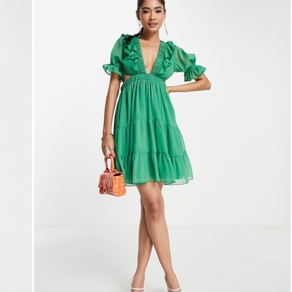 Asos Design Mini Dress Size 2 - Picture 1 of 16